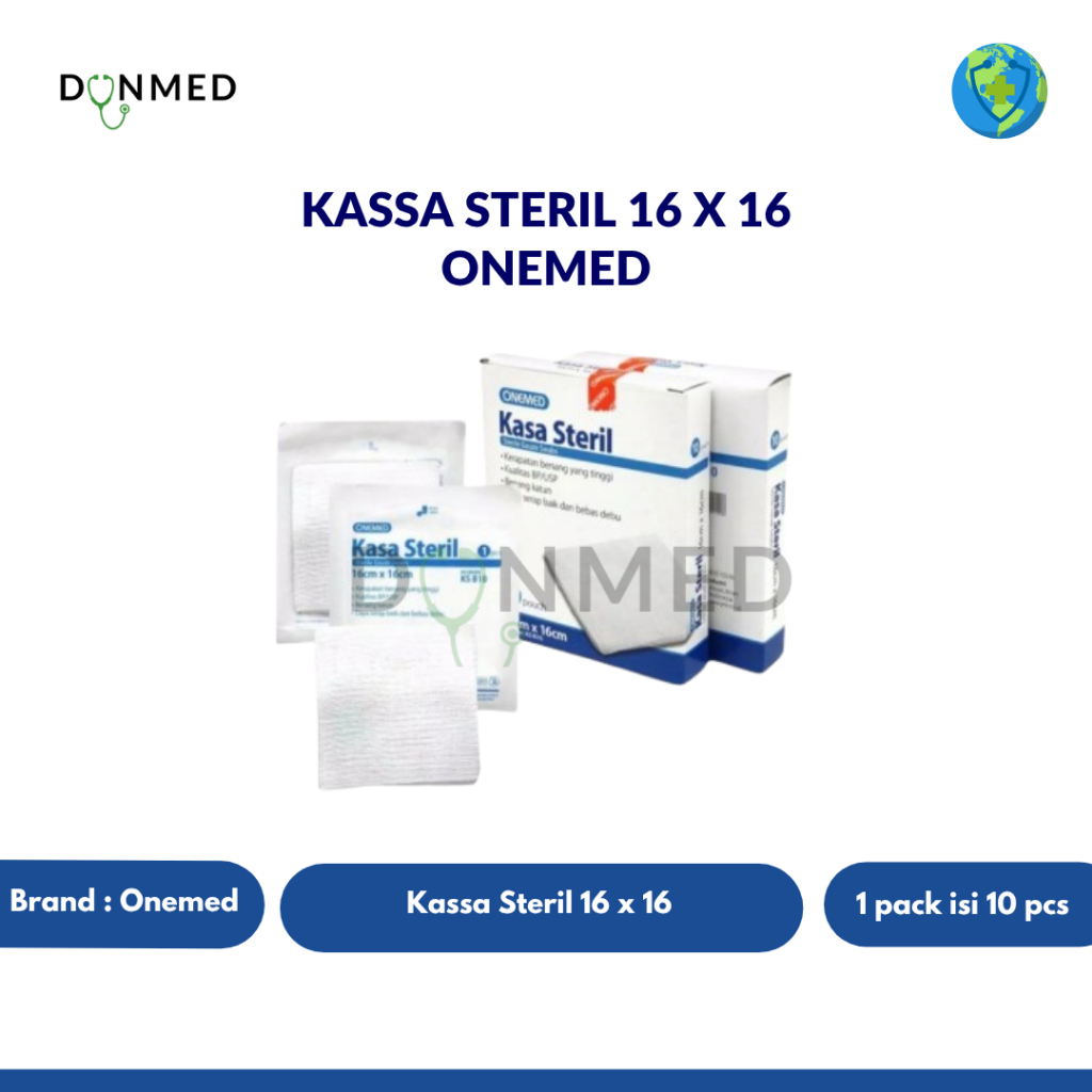 Kasa sterile onemed 16x16 / Kasa Steril 16x16cm Onemed / Gauze Swab Steril - Onemed  Kasa Steril 16x