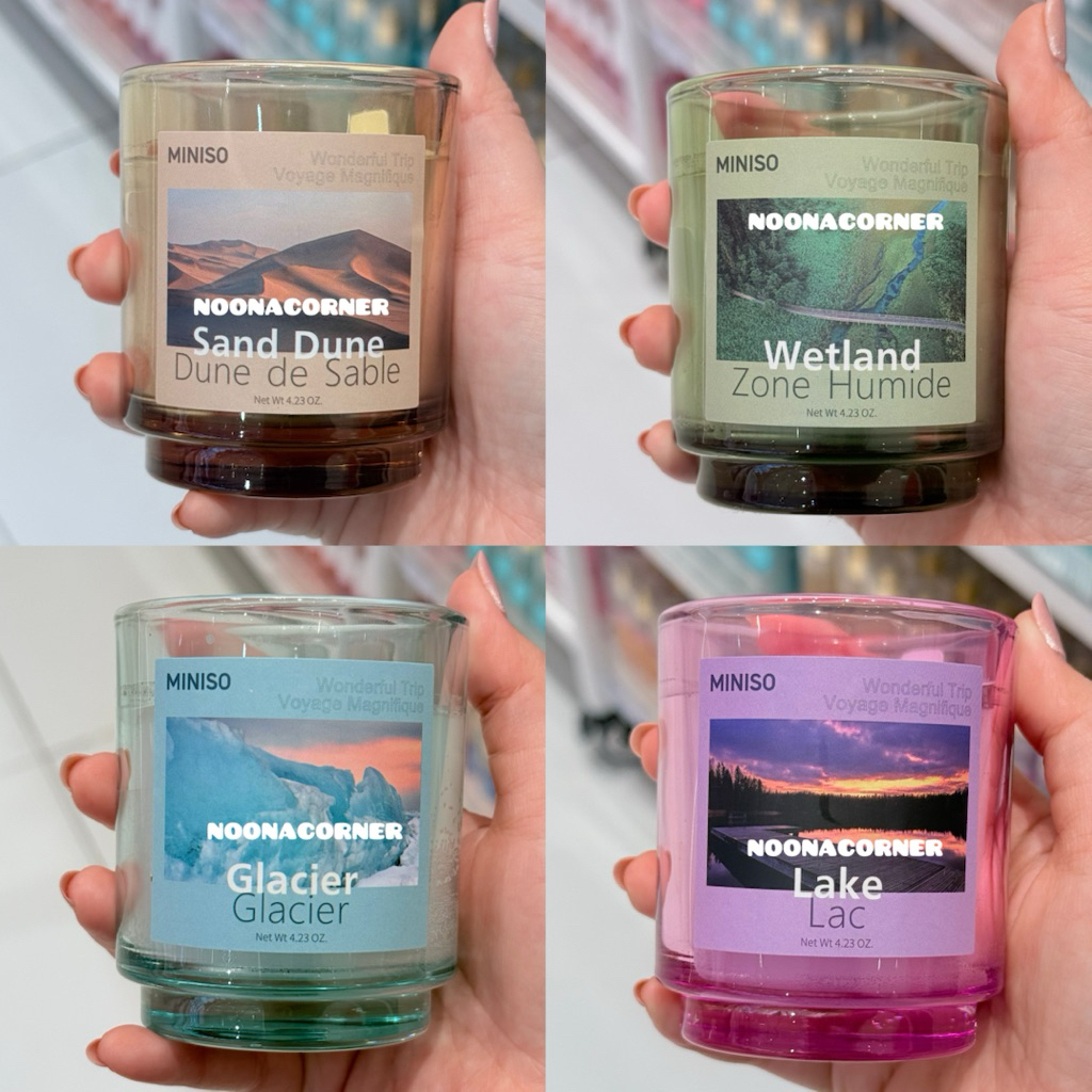Miniso ‼️ Scented Candle / Lilin Aromaterapi Wonderful Trip Collections (120gr) Lake / Glacier / San