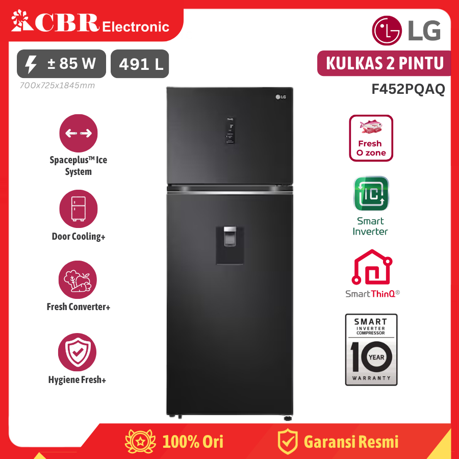 Kulkas LG 2 Pintu 491 L / F452PQAQ