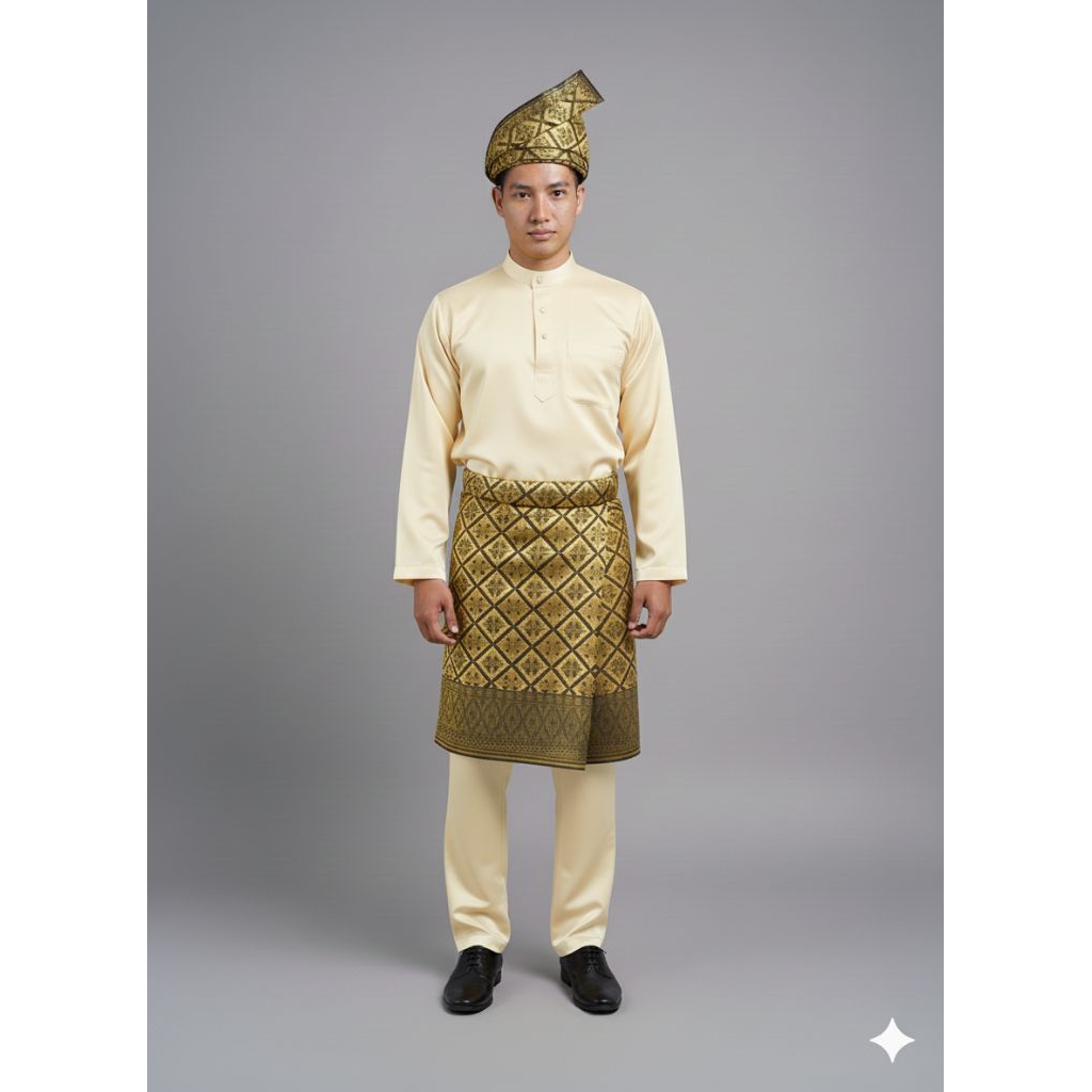 TERBARU BAJU TELUK BELANGGA PRIA CEKAK MUSANG DEWASA WARNA CREAM