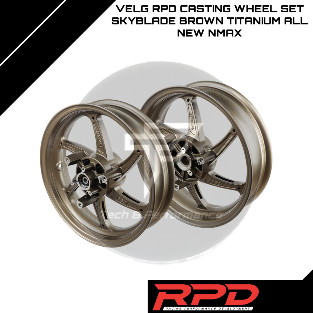 Velg RPD Casting Wheel Set Skyblade Brown Titanium All New NMAX
