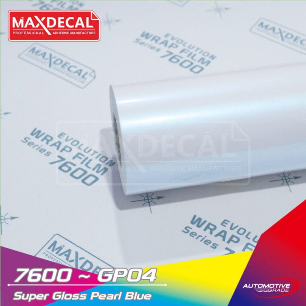Maxdecal 7600 GP-04 Super Gloss Pearl Blue || Stiker Lembayung Biru