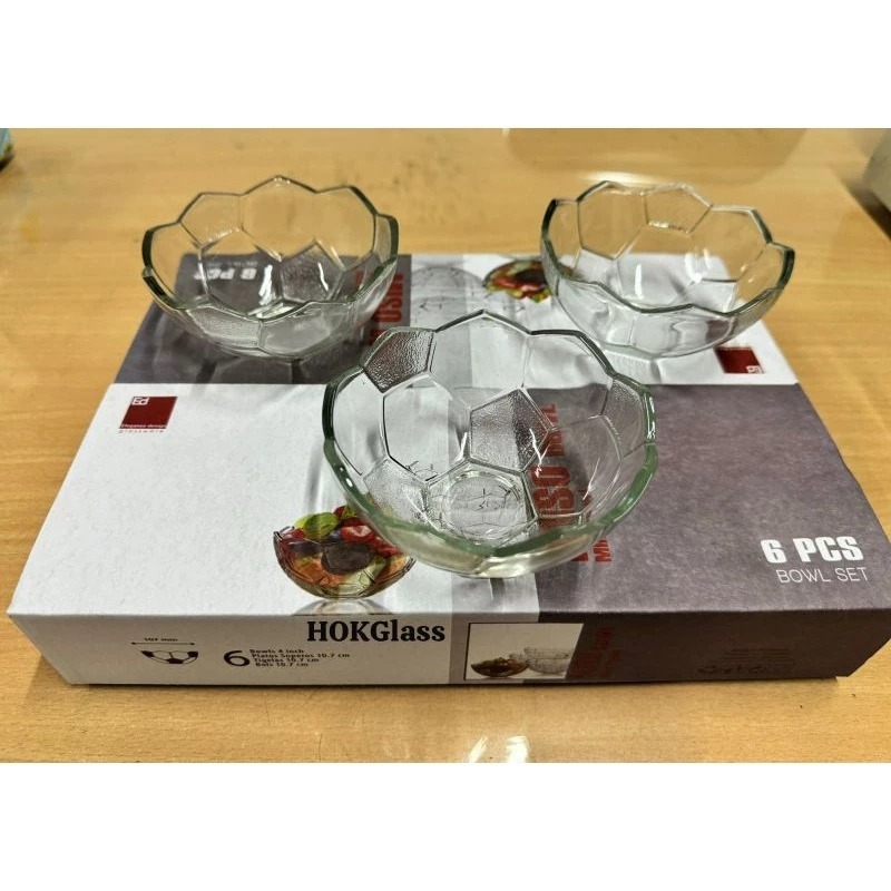 Mangkuk Mini Soccer Kaca Set ISI 6 pcs / Mangkuk Sambal Bentuk Bola