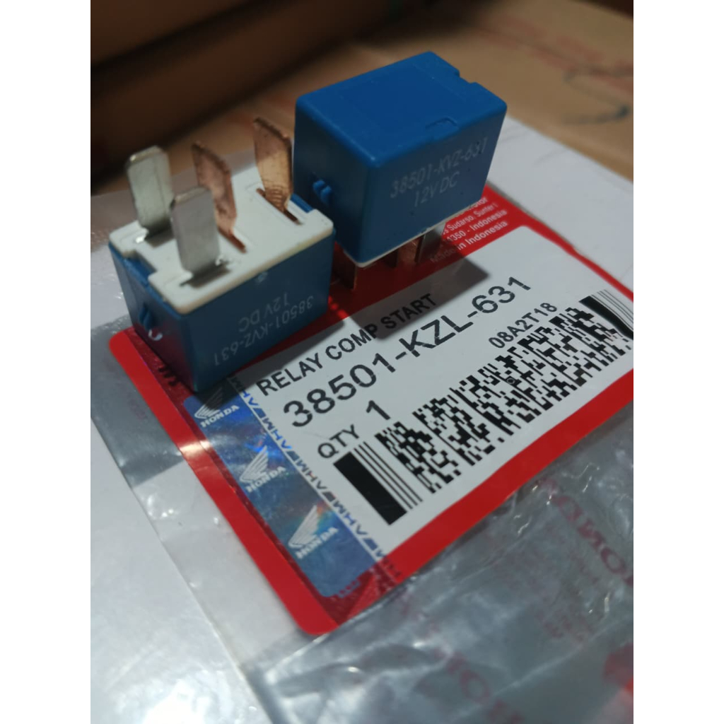 Relay AHM KZL KVZ K81 GGZ 12V Kaki 4 Pin - Relay Biru Mini Motor - BEAT FI BEAT POP KAKI 4 PENDEK