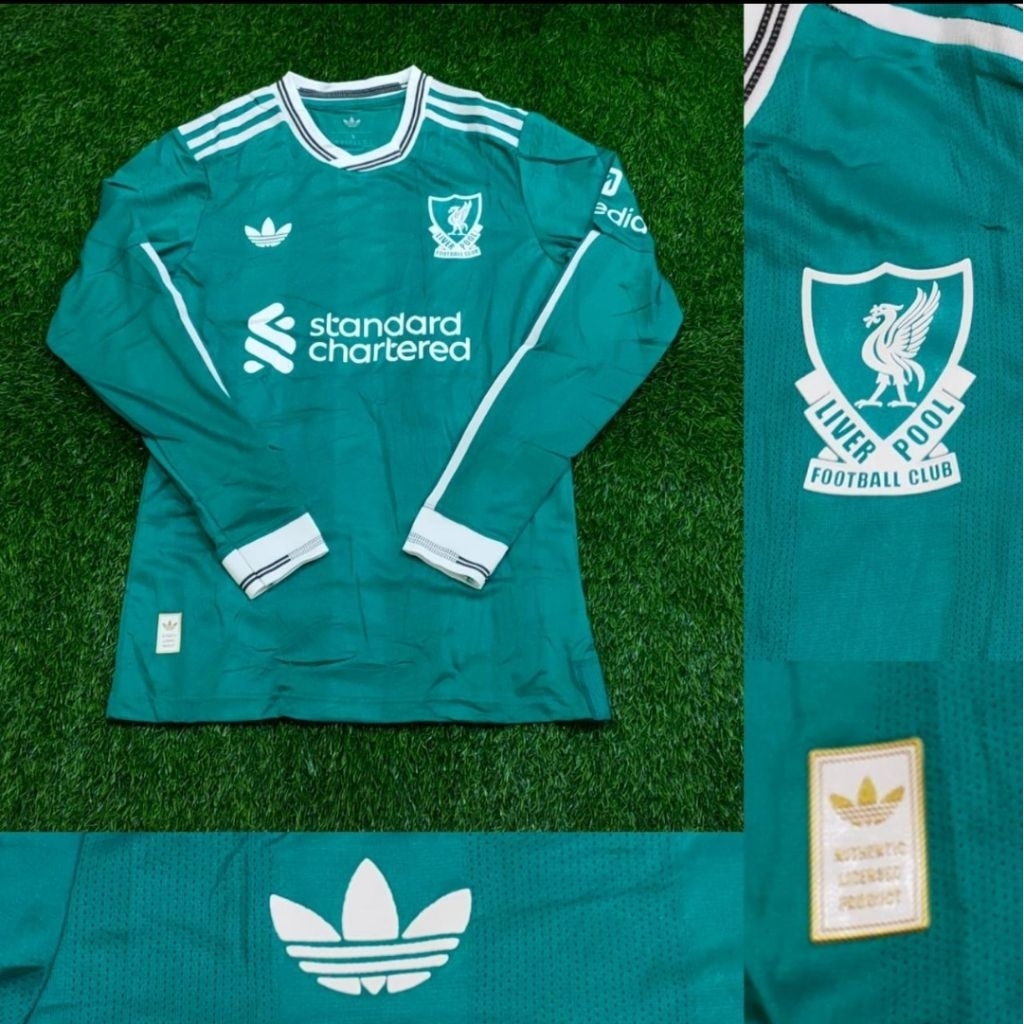 Jersey Kaos Baju Sepak Bola MU Man Mancester United Home Away 3rd Third Hijau Climachill Player Issu