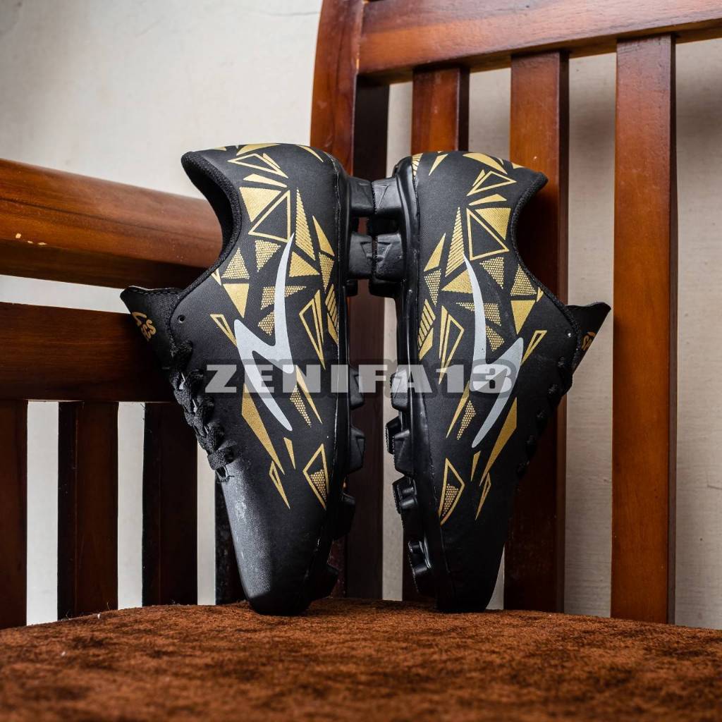 Sepatu Bola Anak Accelerator Alpha Elite FG - Garuda Attack Hitam Merah Size 33 - 38