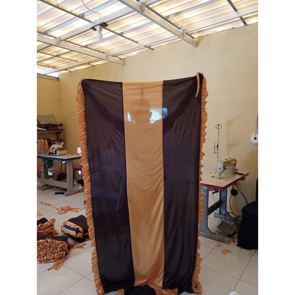 Tirai Tiang Tenda / Tirai Dekorasi Pesta / Tirai Filamin CUSTOM Warna & Ukuran