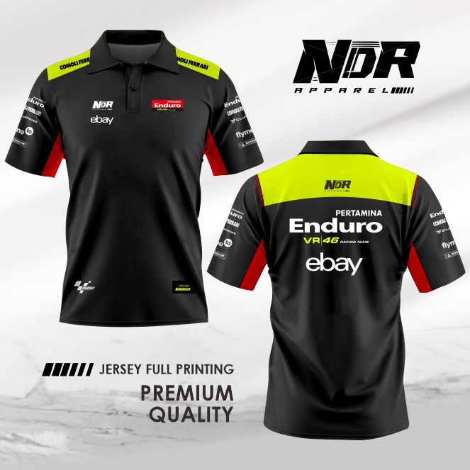 Baju Wangki Enduro VR46 HITAM (TERLARIS) Atasan Baju Unisex