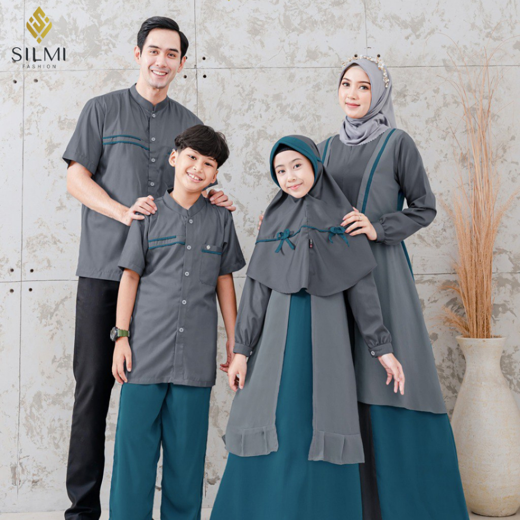 SILMI - Gamis Couple Pasangan Kekinian - Gamis Keluarga Kondangan Katun Madinah Warohmah
