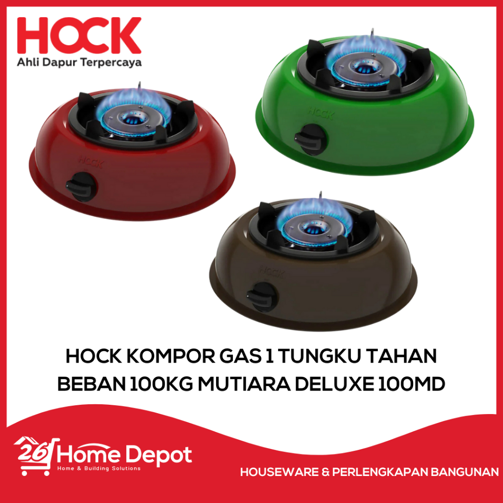 HOCK 100MD Kompor Gas Mutiara Deluxe Kompor 1 Tungku