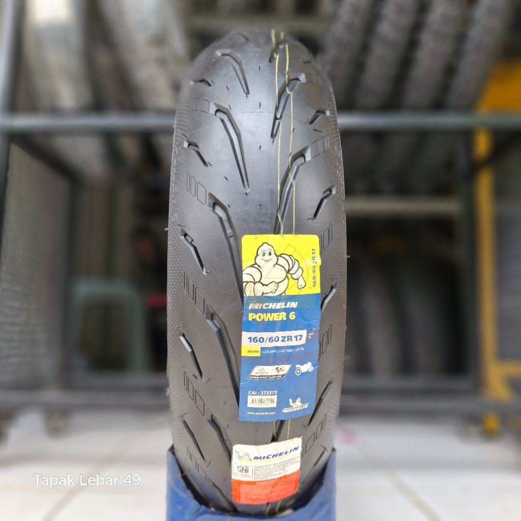 Ban Import MICHELIN Power 6 160/60-17 Ring 17 Rear Tubeless Radial X Evo 2CT + AST Ban Harian Motor 