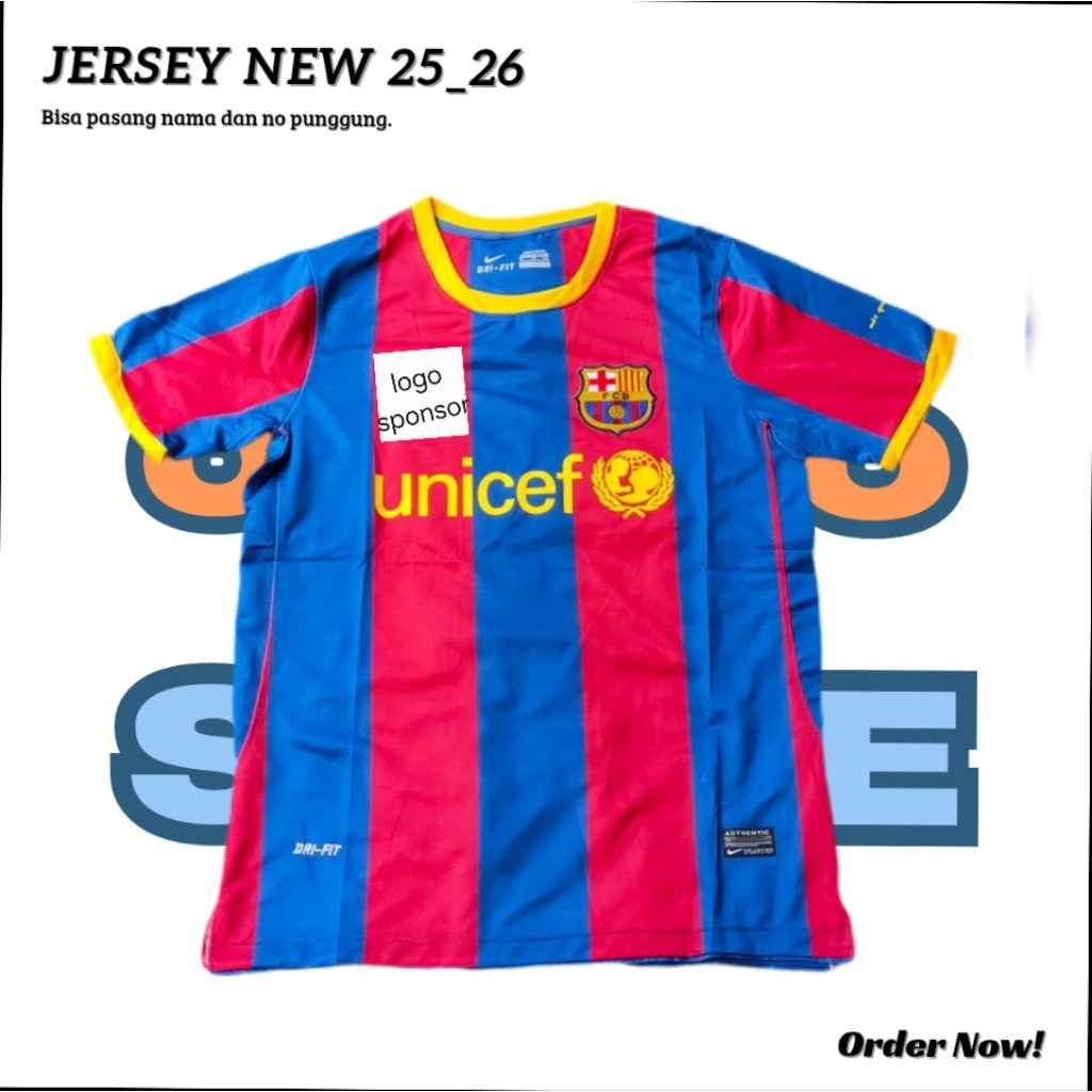 JERSEY RETRO BARCA HOME 2010/2011 GRADE ORI IMPRT