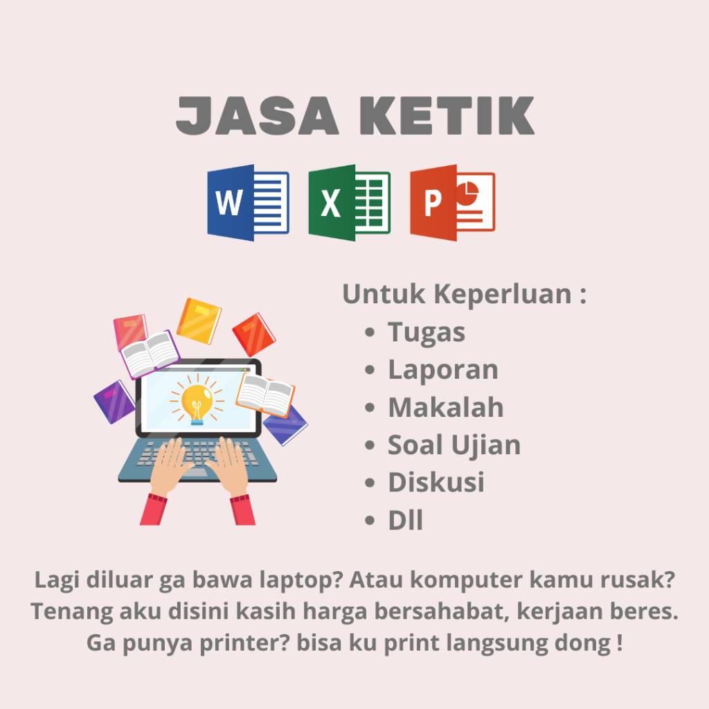 Jasa Ketik Cepat & Rapi | Ketik Tugas, Skripsi, Dokumen, Makalah Word Foto