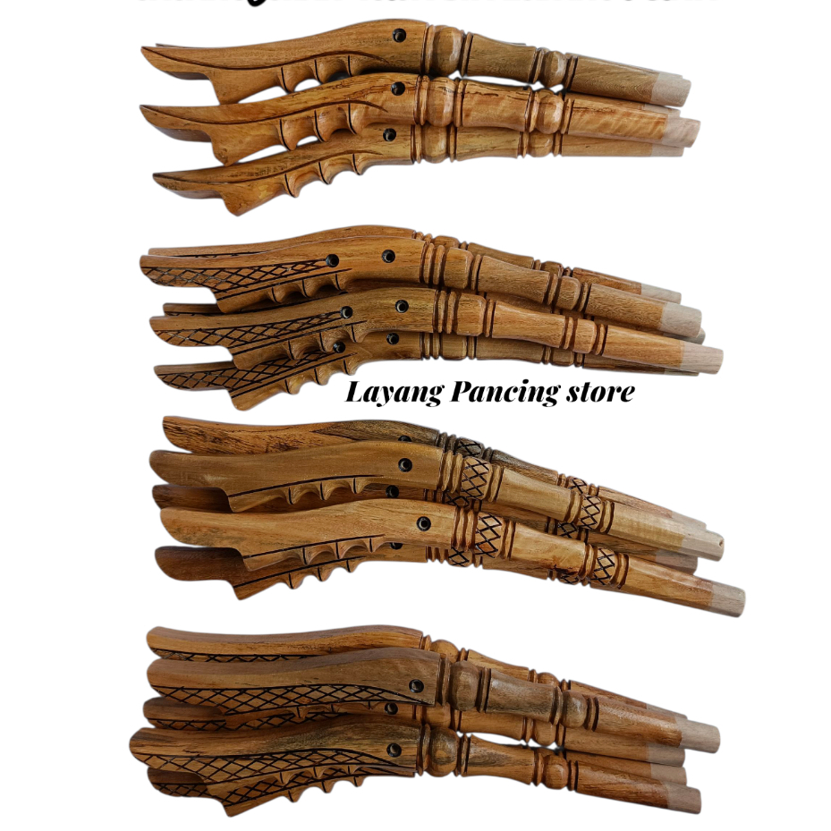 PAHUL GAGANG JORAN KAYU UKIR ELEGANT 30.CM PAHUL LENTUD BAHAN SAWO