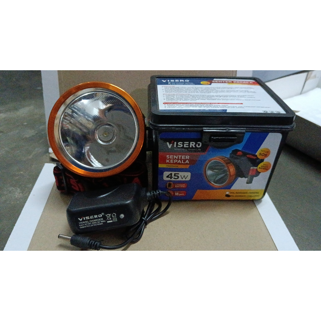 7129 senter kepala visero cash cas rechargeable vhl-5245awc putih 45w