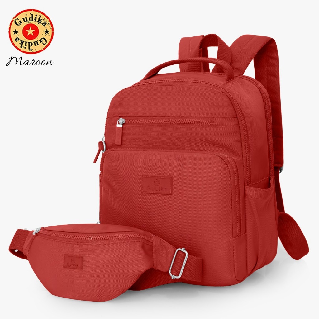 GUDIKA Bags 5063 - Tas Branded Original Ransel Laptop 14 Inc Set 2 in 1 Import Style Korea 2025