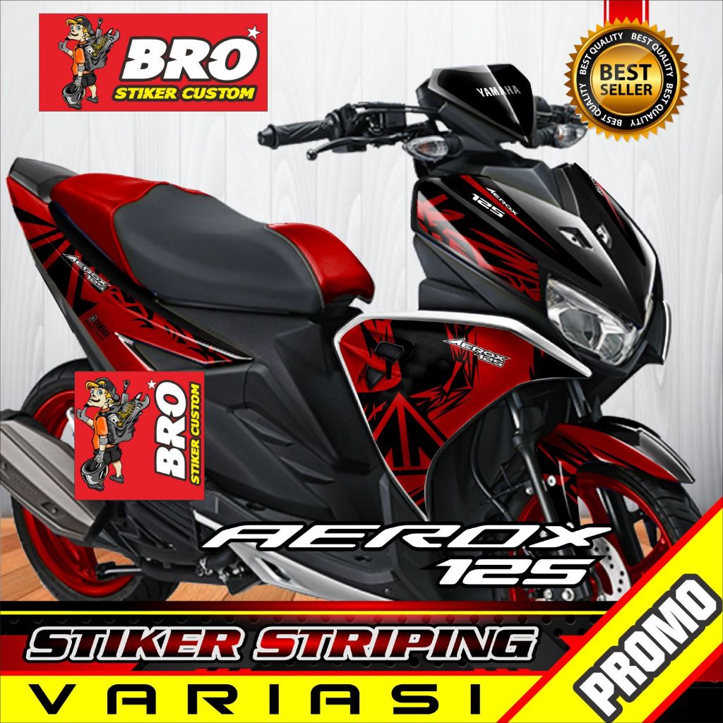 Striping Aerox 125 Desain Abstrak Series / Stiker Aerox 125 Tidak Fullbody / Stiker Striping Aerox 1