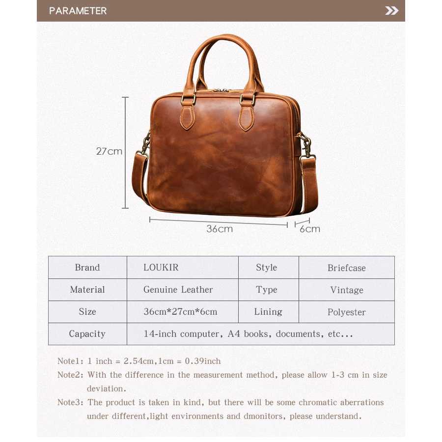 Tas Kerja Vintage Kulit Asli (Briefcase) - Klasik & Multifungsi