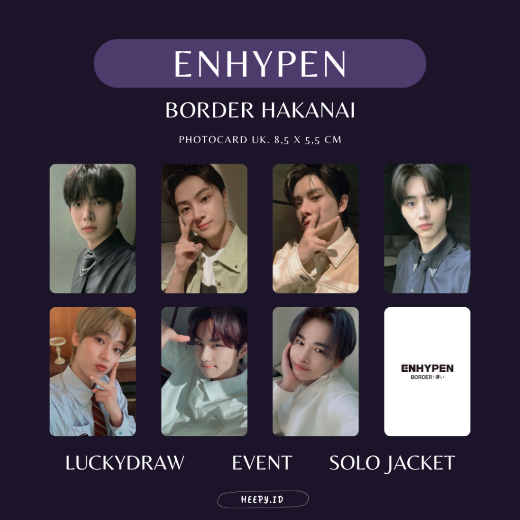 [EN] UNOFFICIAL PHOTOCARD ENHYPEN BORDER HAKANAI