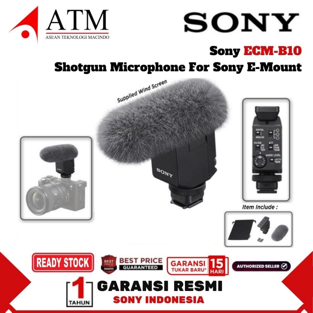 Sony ECM-B10 Shotgun Microphone Sony ECM B 10 Mic Original