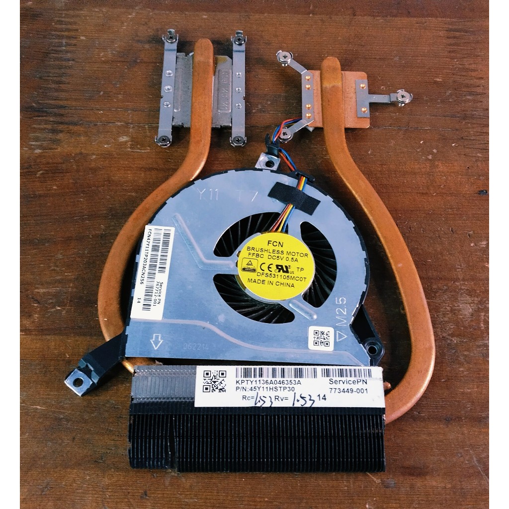Fan Processor Heatsink Laptop Hp Envy 15 Series