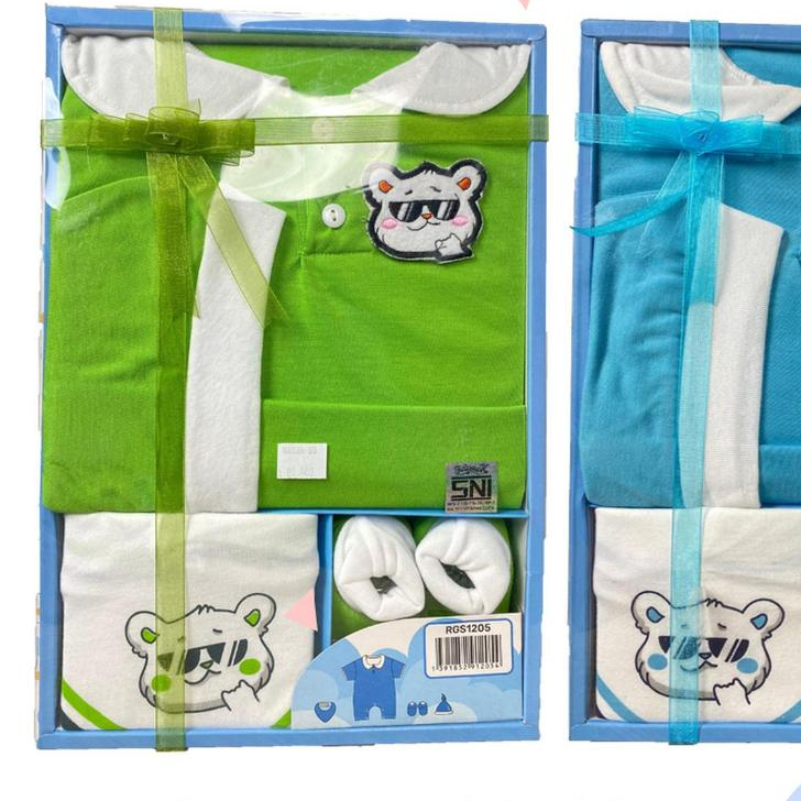 Reliwear Baby Set Rubi Hampers Bayi RGS-1205 - Biru/Hijau