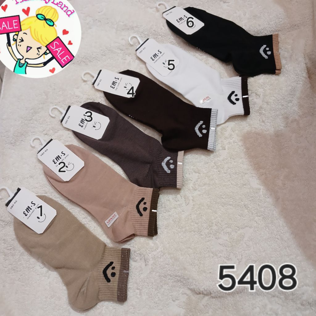 kaos kaki wanita katun korea style 5408