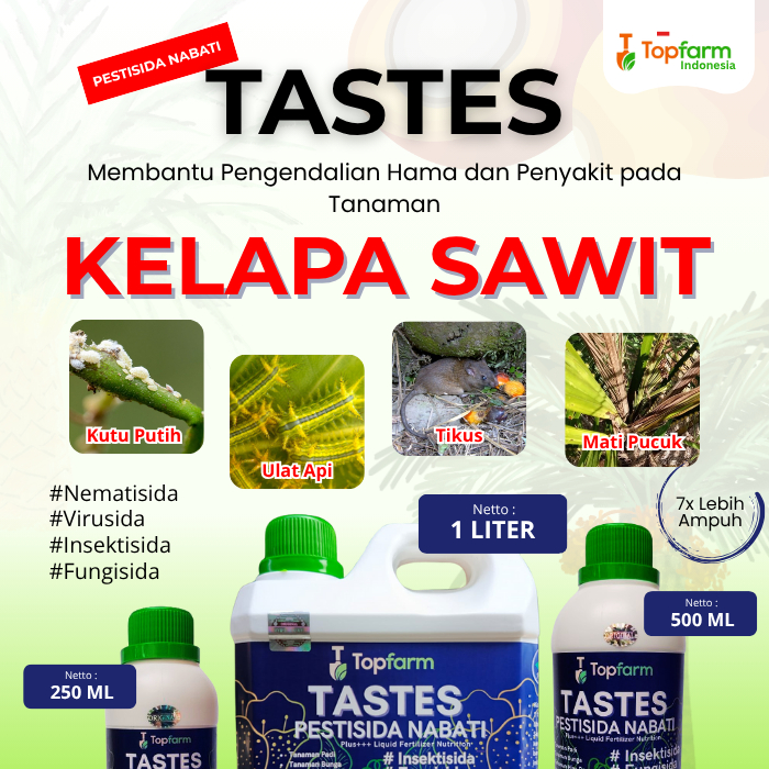 Pestisida Tastes TopFarm / Obat Untuk Daun Tanaman Kelapa Sawit / Obat Jamur Daun Kelapa Sawit / Oba