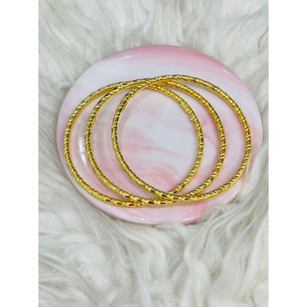 gelang keroncong dove ulir simple elegant emas asli kadar 700