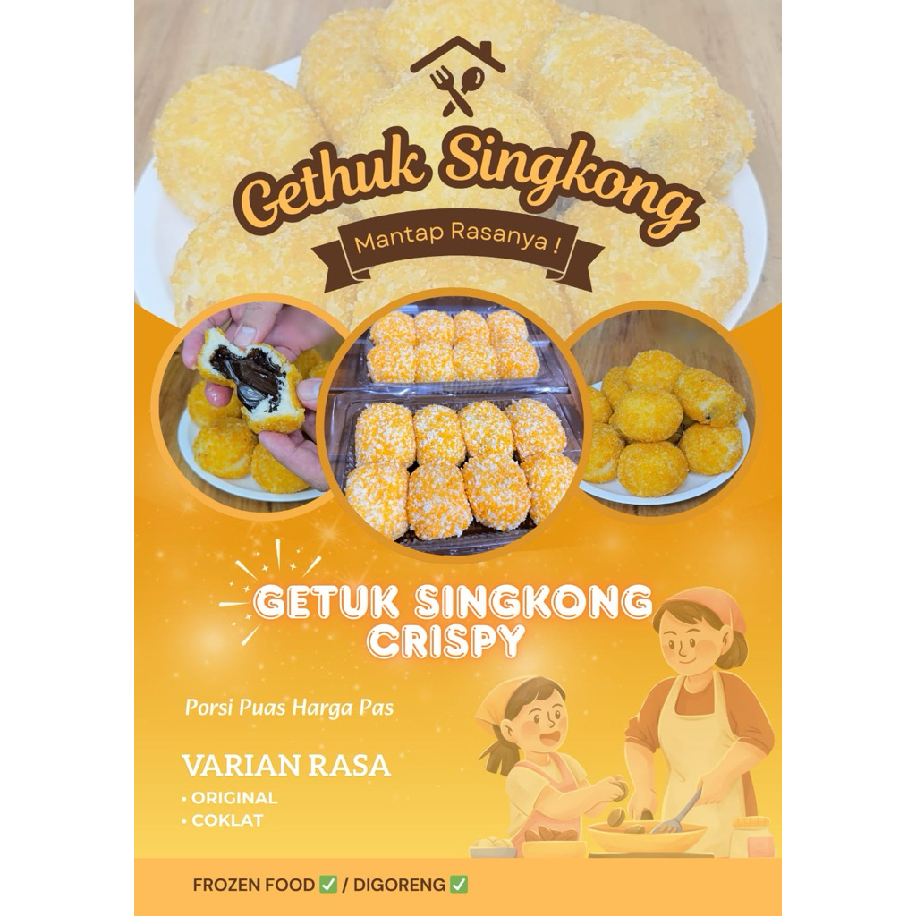 Getuk Goreng Cokelat isi 8/Getuk Frozen/Getuk
