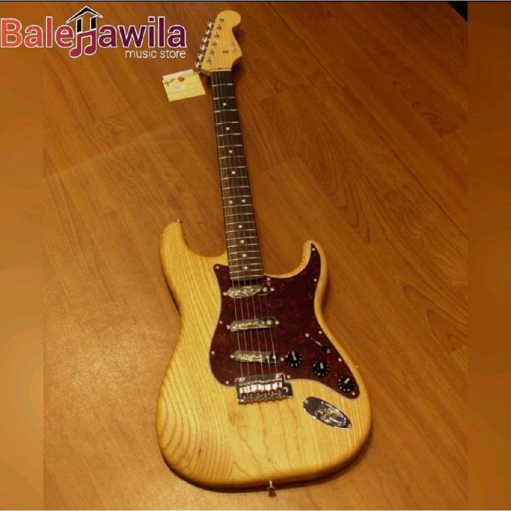 Gitar Fender MIJ Limited Stratocaster Electric Guitar R W F B Raw Ash Vintage Natural