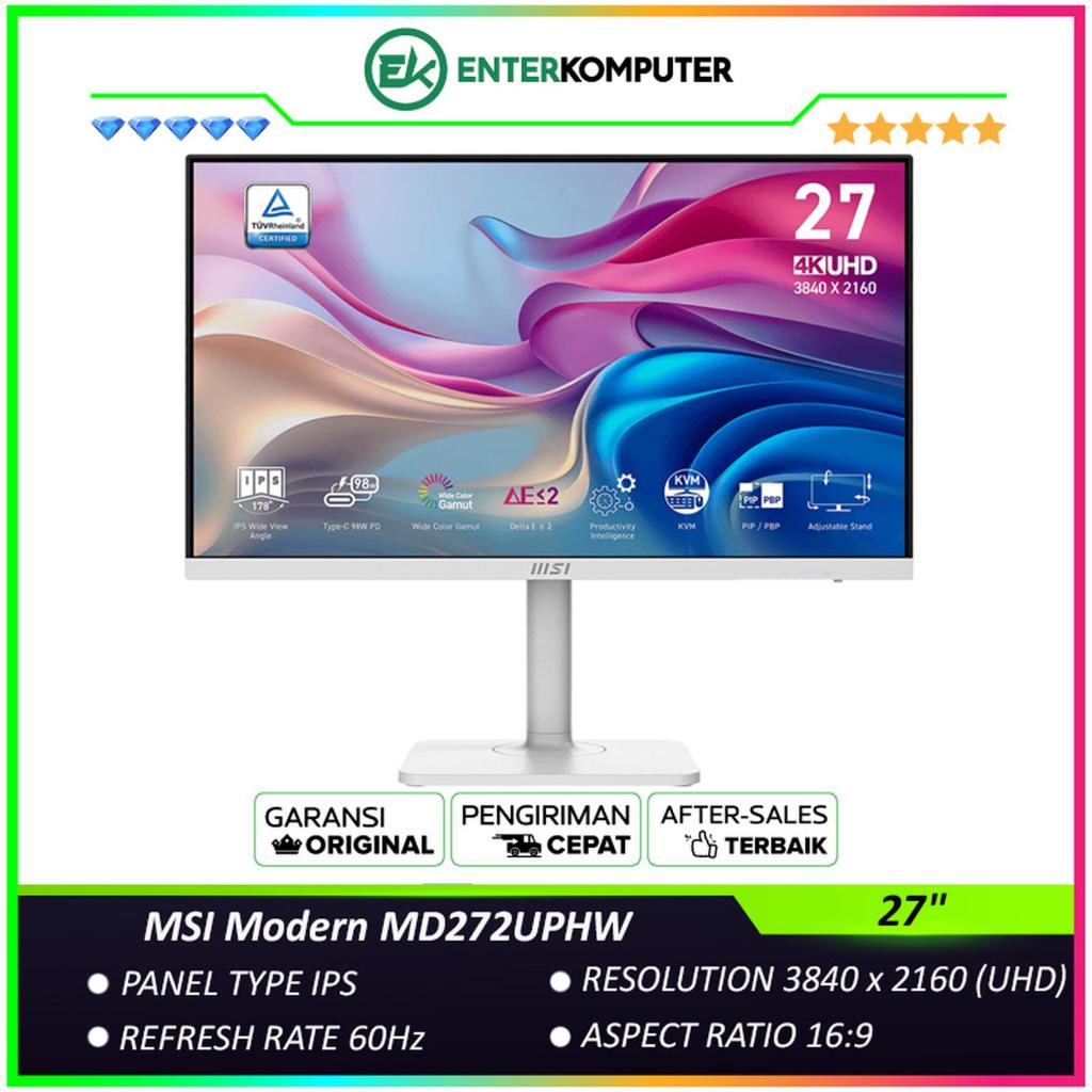 MSI Modern MD272UPHW 27" UHD IPS HDR400 USB-C PD 98W Monitor / Monitor 27 inch
