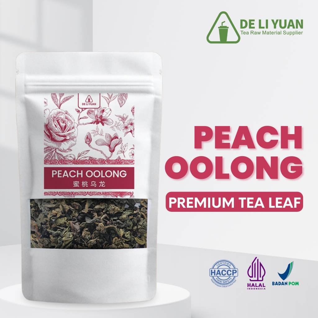 Deliyuan Honey Peach Oolong Premium Tea Leaf | Cocok untuk Milk Tea, Cold Brew, Hot Tea | Loose leaf