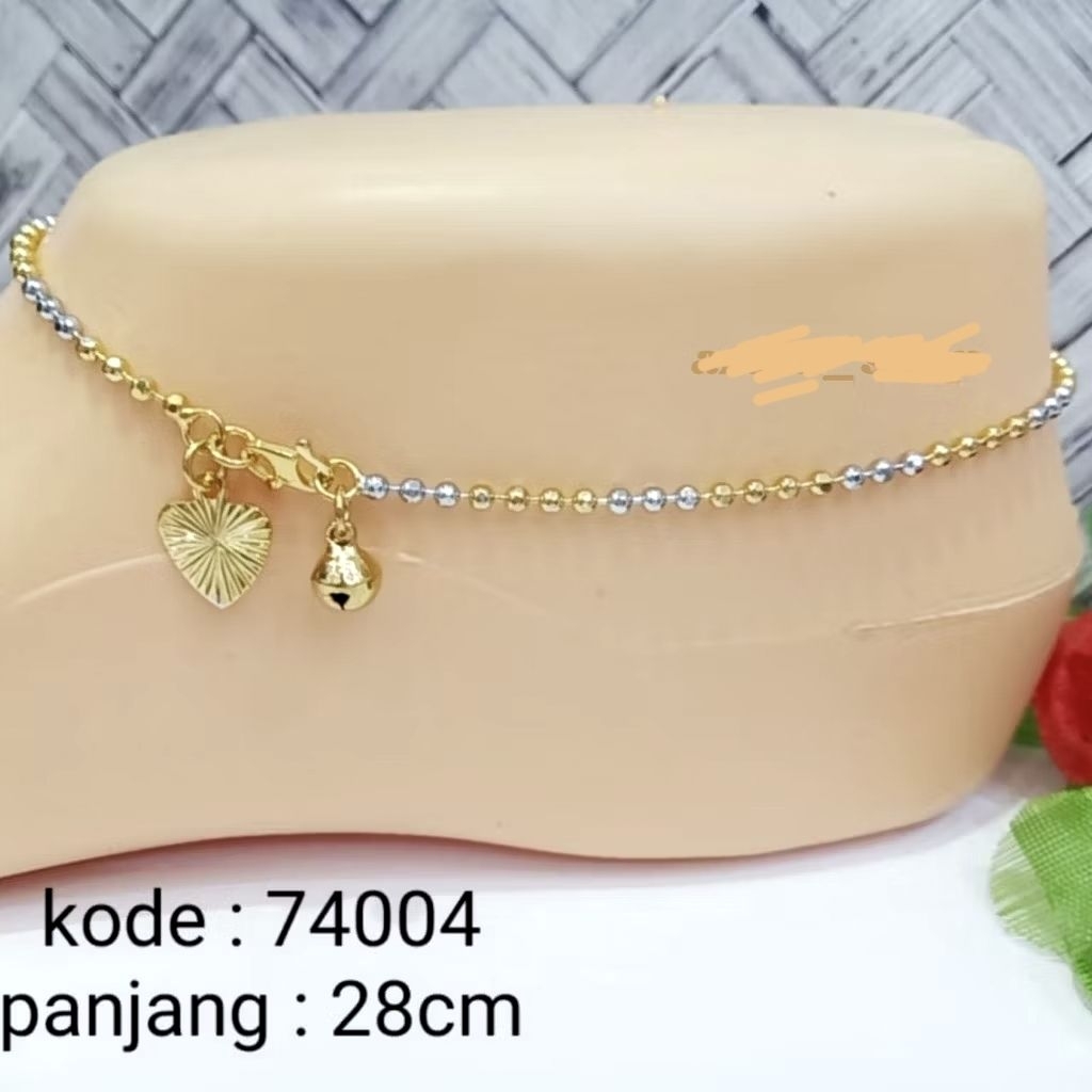 gelang kaki titanium anti karat / gelang kaki wanita / gelang kaki terbaru / gelang kaki wanita tita