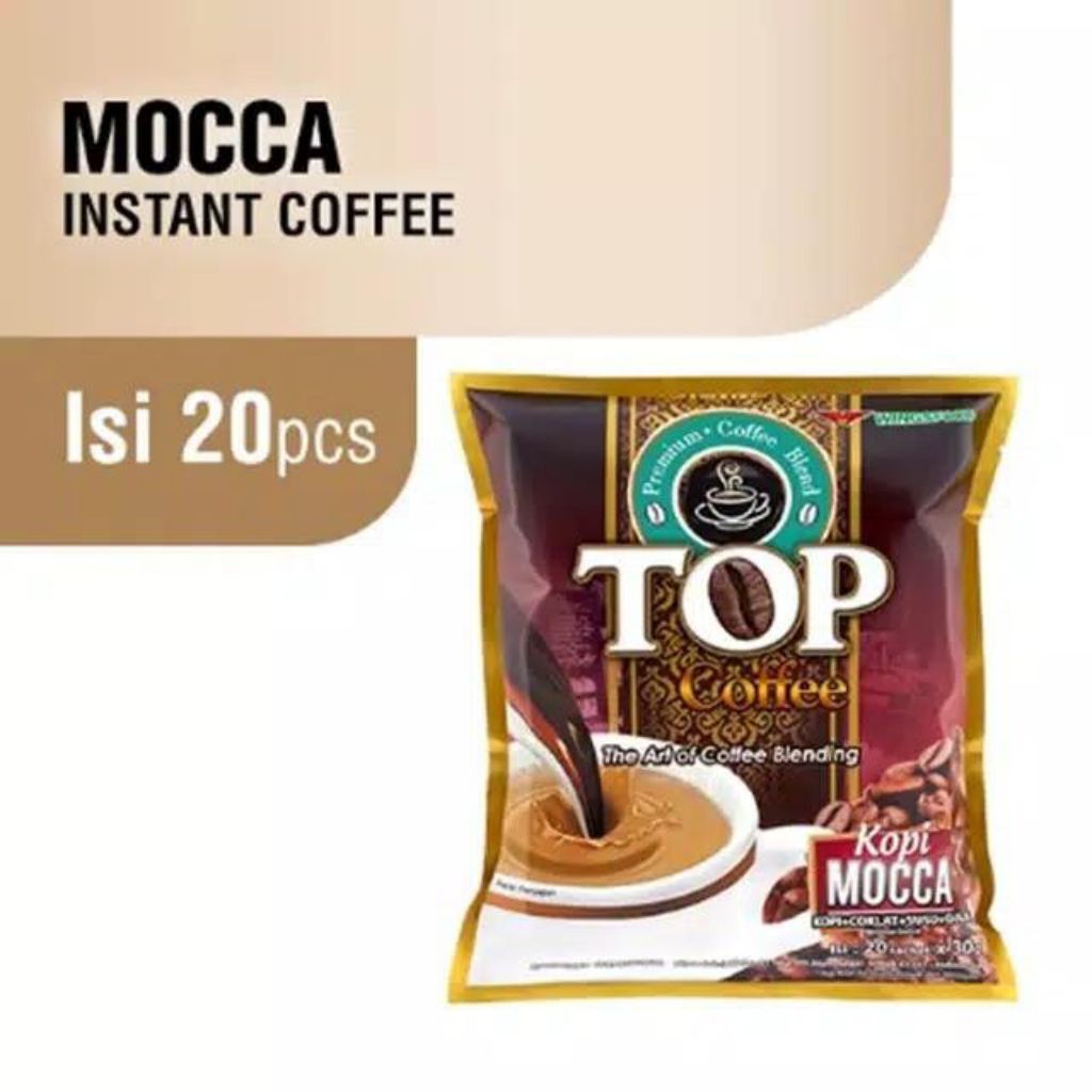 top coffee isi 20 mocca, kopi susu
