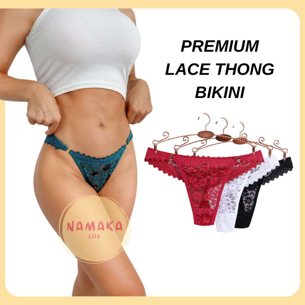 [NL] PANTIES LINGERIE CD WANITA SEGITIGA SEXY PANTY BROKAT CELANA DALAM THONG G STRING COD LADY SEKS