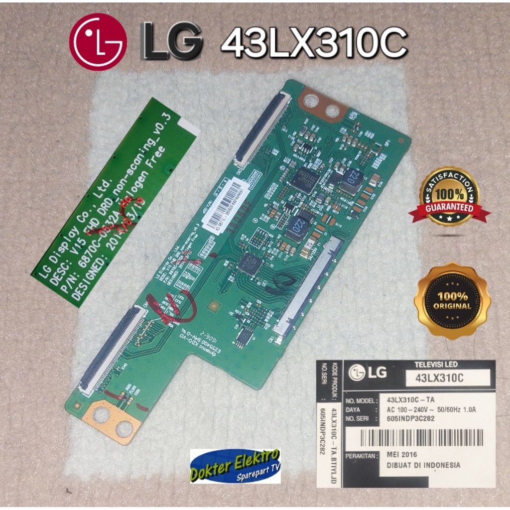TCON TV LG 43LX310C 43LX310C-TA V15 FHD 6870C-0532A