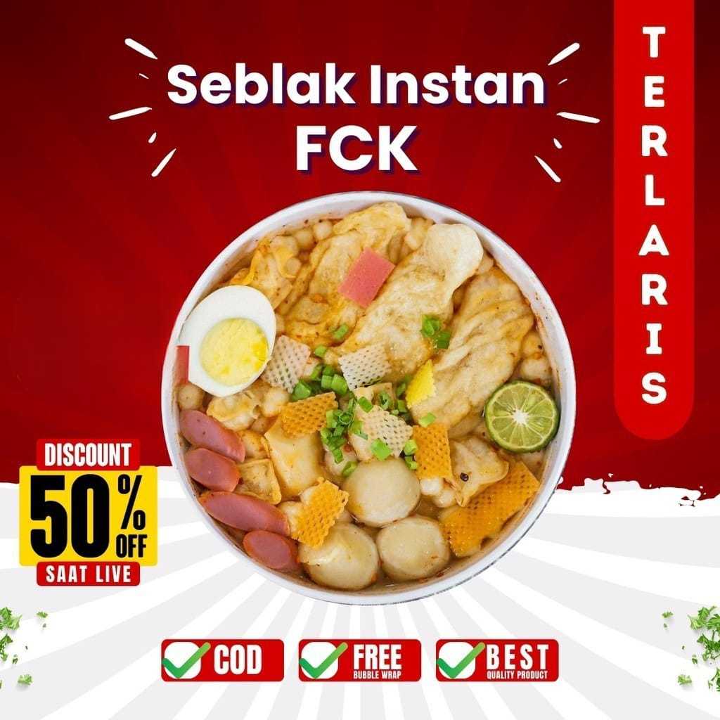 SEBLAK JAMUR  INSTAN FCK TERLEZAT SEBLAK INSTANT FCK BASO ACI BAKSO ACI INSTAN PAKET AGEN 150 PCS