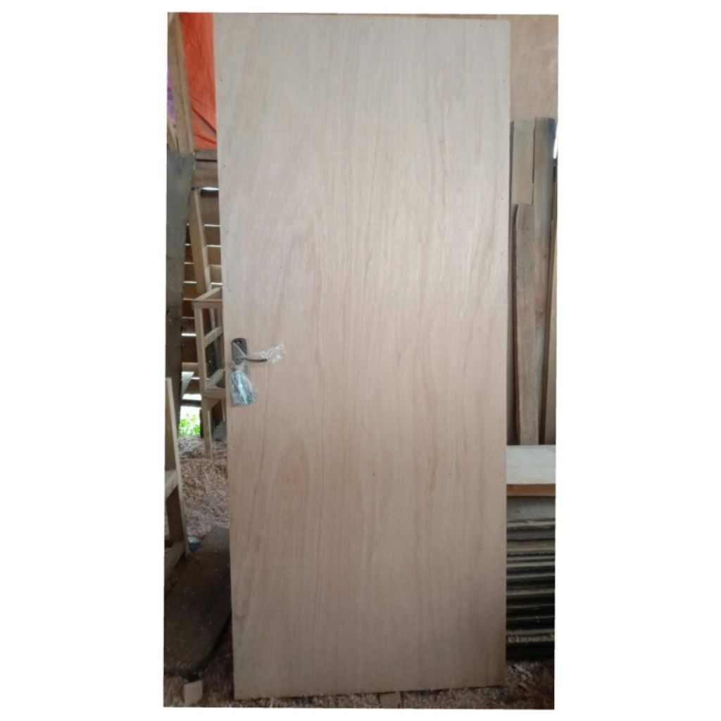 Daun Pintu Triplek Polos 200x80 / Kusen Kayu Kamper / Kusen Murah