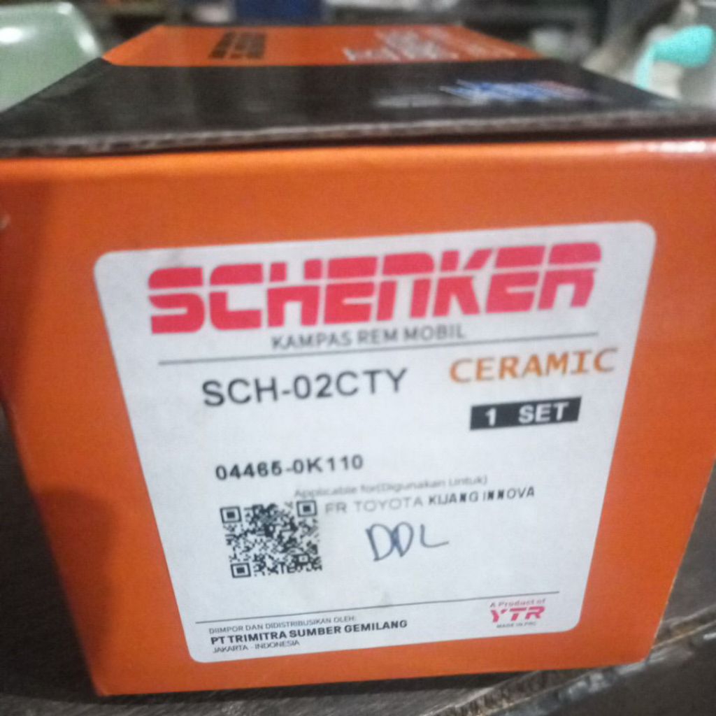brake pad kampas rem depan inova old schenker ceramic