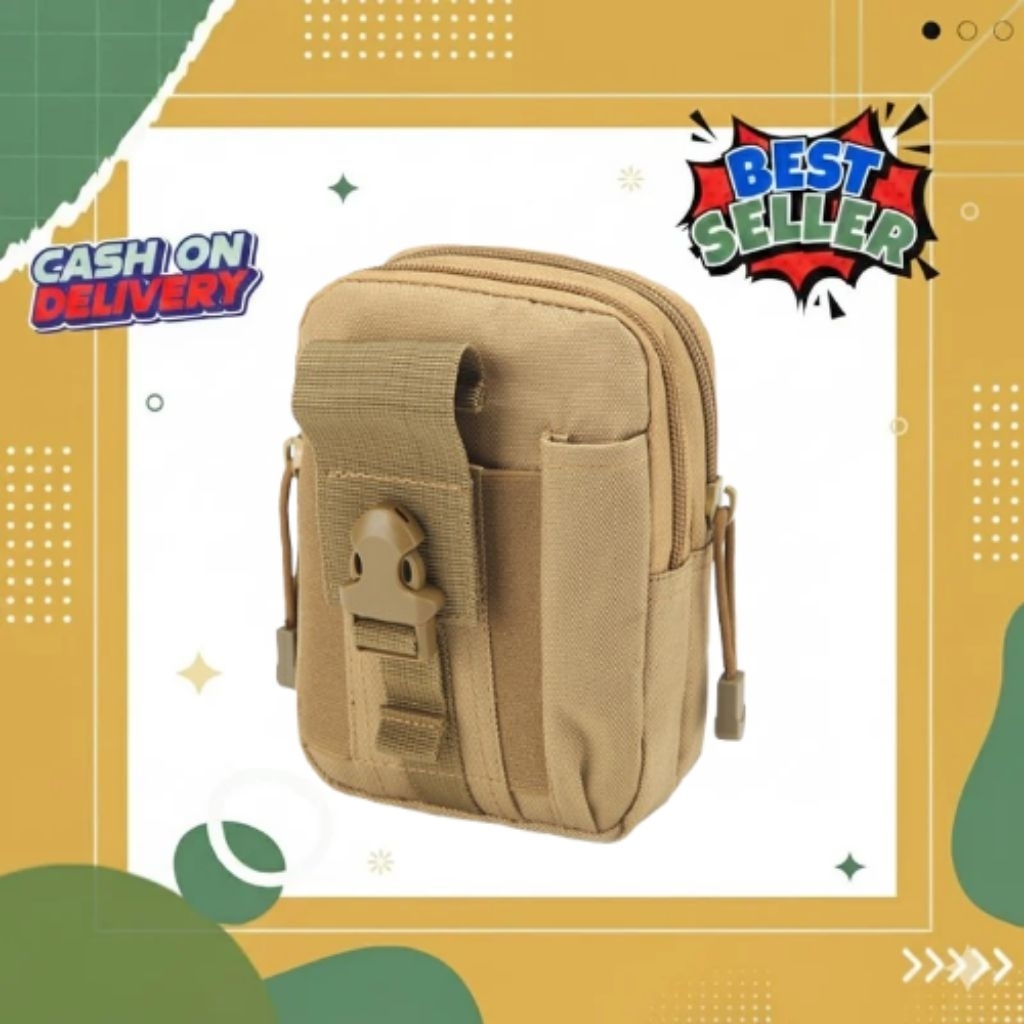 Tas Pinggang Mini Tactical Waistbag Army Look | Desain Militer Keren Dan Fungsional | Bahan Oxford/K