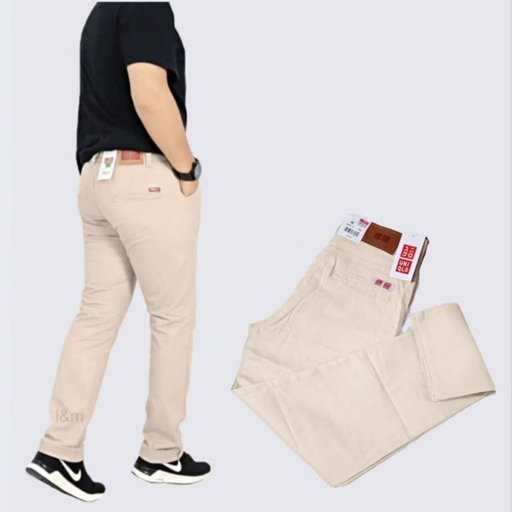 Celana UNIQLO Panjang/Celana Chino Pria Slimfit/Celana panjang Pria Terbaru