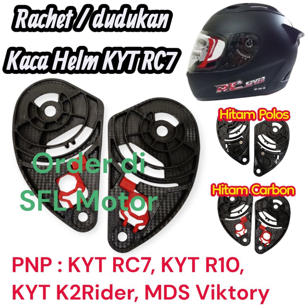 Rachet Dudukan Kaca Helm KYT RC Seven Breket Kaca Helm KYT RC7