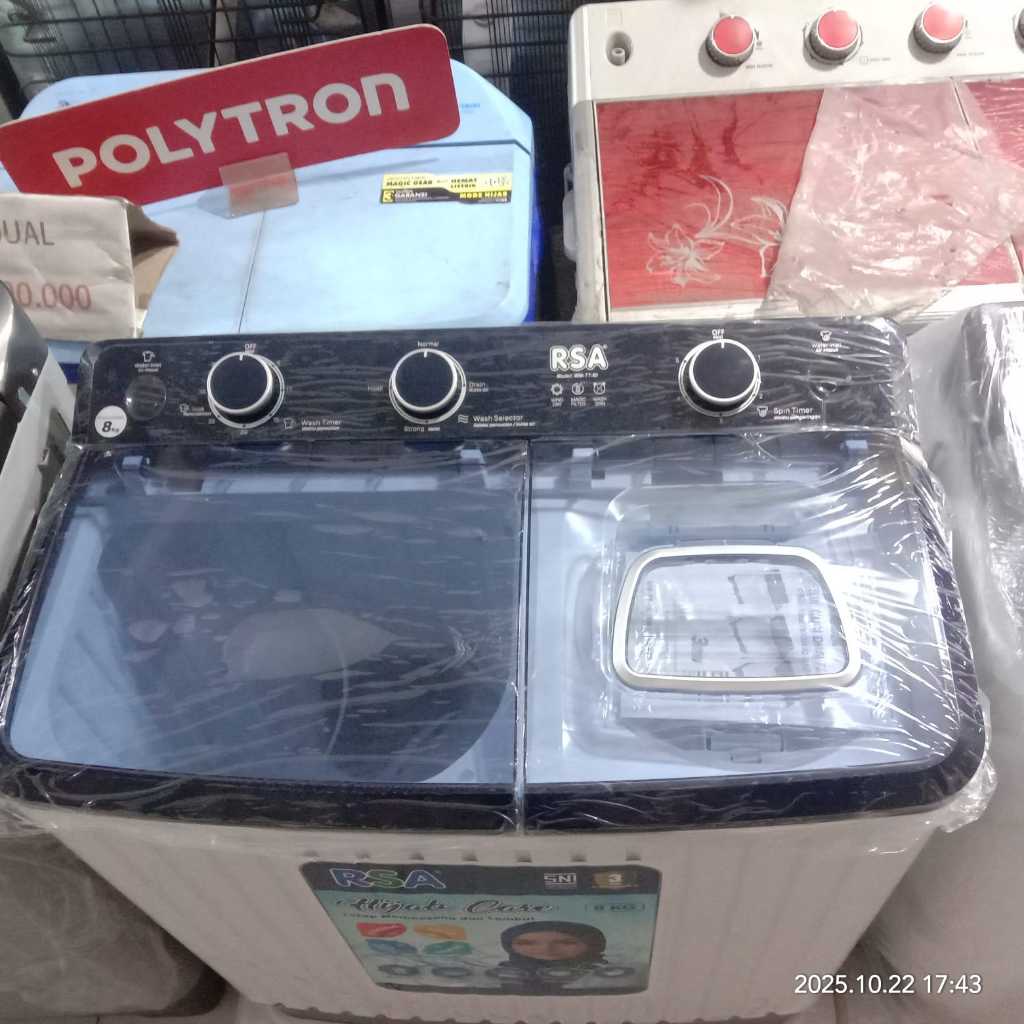 MESIN CUCI RSA MESIN CUCI 8KG 2 TABUNG HIJAB