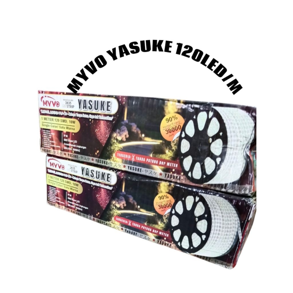 MYVO LAMPU SELANG YASUKE/SOLITAIRE STRIP 2385 120LED/METER PUTIH BIRU WARM WHITE DIECER PERMETER