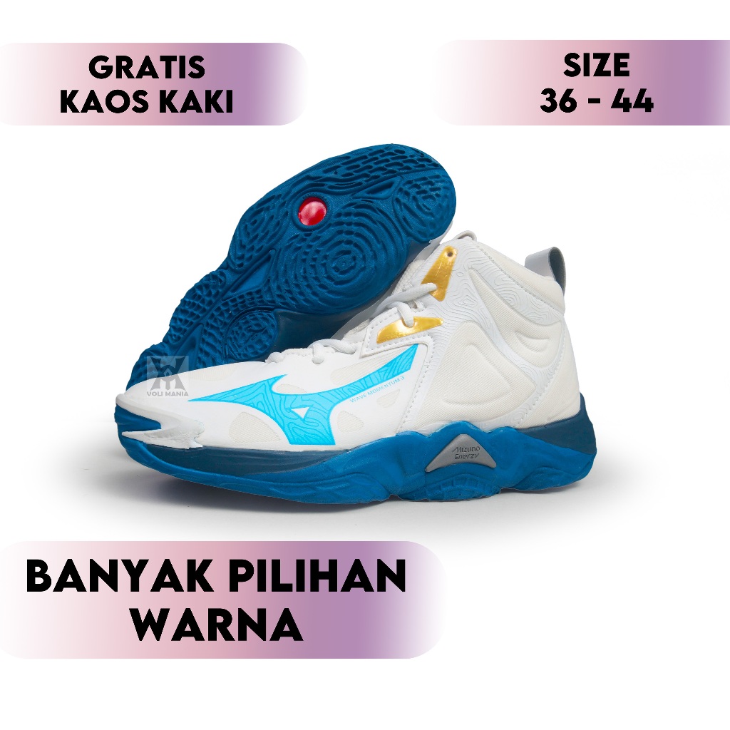 premium kualitas super sepatu voli mizuno wave momentum 3 sepatu volly pria dan wanita size 36 - 44