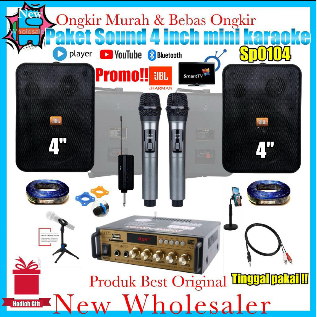 paket mini karaoke JB L New Set siap pakai karaoke Rumahan