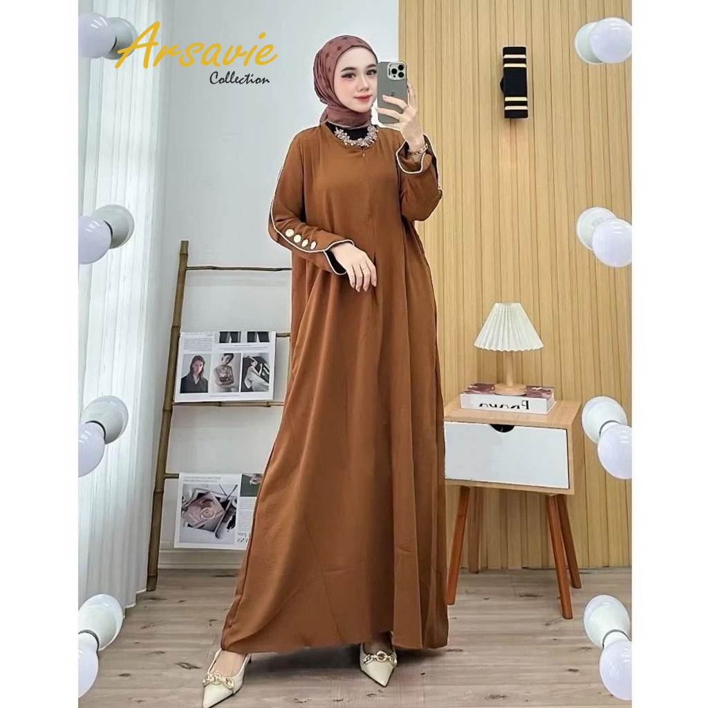 Mecca Abaya Gamis Batwing Crincle Premium