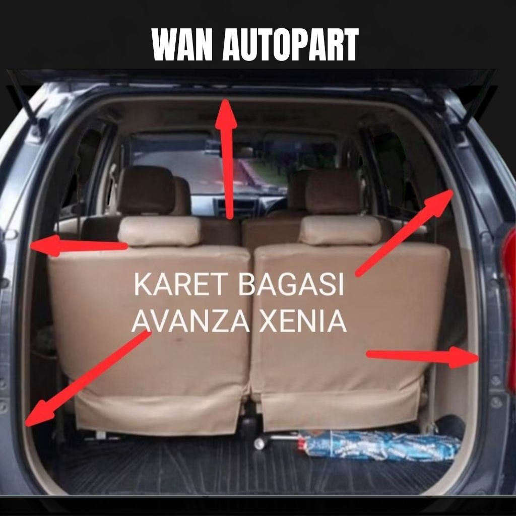 KARET PEREDAM PINTU MOBIL BAGASI AVANZA ALL NEW/XENIA TAHUN 2012-2021 ORIGINAL