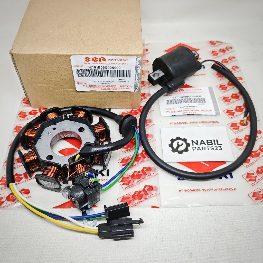 SPUL + KOIL PENGAPIAN STATOR ASSY SUZUKI SMASH OLD SMASH NEW ORI SGP